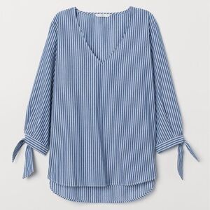H&M v-neck striped blouse